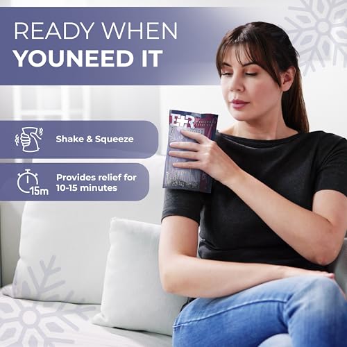 Image of Ever Ready First Aid Disposable Cold Compress - Instant Ice Pack for Injuries, Swelling & Pain Relief - 4.5 inch x 7 inch - 36 Pack