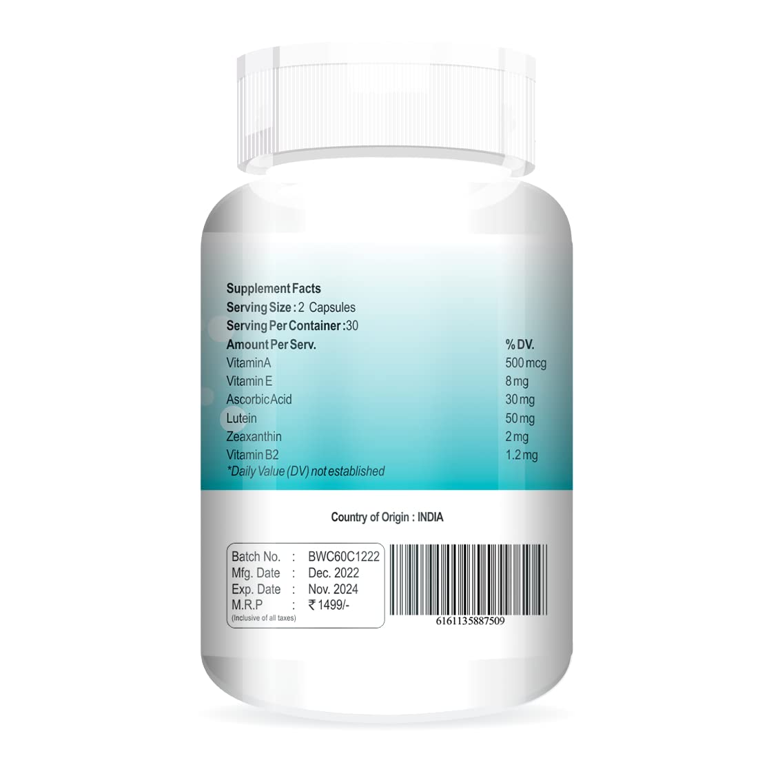 Crystalix Eye Care Supplement to Improve Vision, Blue Light & Digital Guard 60 Capsules — Amazon image 3