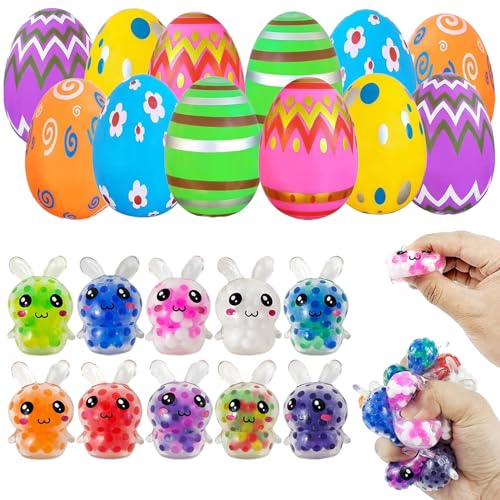 Amycute Huevos Sorpresa Juguetes 2024, 12 Piezas Huevos de Pascua Niños con Juguetes, Regalos de Pascua, Decoraciones de Pascua (Estilo 1)
