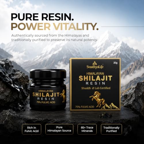 Image of Pure Himalayan Shilajit Resin 20 g | 75% Fulvic Acid Rich | Boost Muscle Growth & Stamina I 100% Ayurvedic