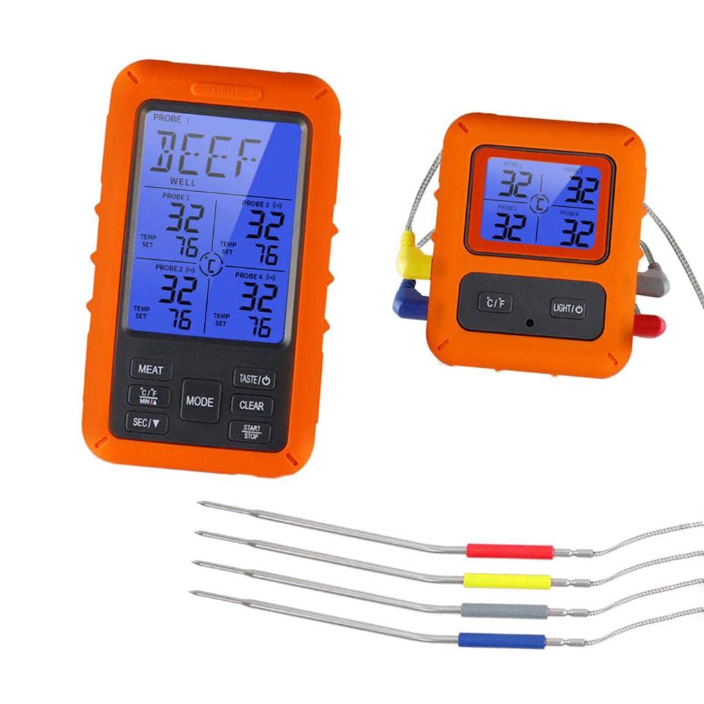 Drahtlose Fleisch Food Thermometer Küche Kochen Temperaturfühler BBQ Gauge