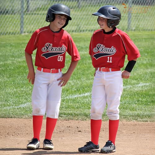 Image of Baseball Socks and Belt for Youth Adult Softball Socks Combo Elastic Waist Belt for Men Kids Boys Girls Women JASGOOD