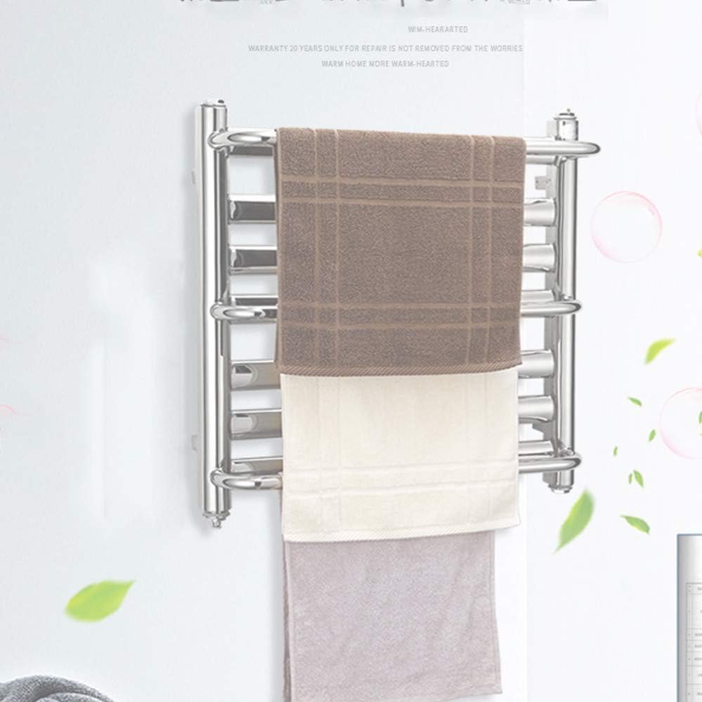APUM Towel Warmers,Wall Mounted Electric Towel Rail Heated Towel Rack for Bathroom,304 Stainless Steel Polished,Plugin (Plugin)