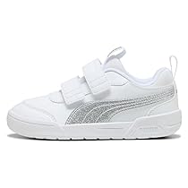 PUMA MULTIFLEX 2 Glitz FS V PS, Sneaker, White Silver, 23 EU