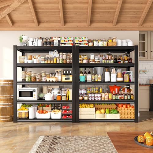 REIBII Garage Shelving Heavy Duty 2500LBS Storage Shelves 40\" W Garage Shelves Heavy Duty Shelving Metal Shelves for Warehouse, Basement, Pantry, 40\" W x 17.7\" D x 72.2\" H - Thumbnail 7