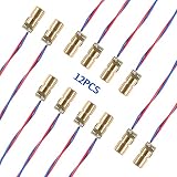 12PCS 5V Laser Diode Laser, 650nm Laser Pointer Head Mini Red Dot Laser Head Tube with Leads Head 6mm for Toy Laser Gun, Funny Cat Playing Pen, Meeting Laser Pointer, Measuring Instrument