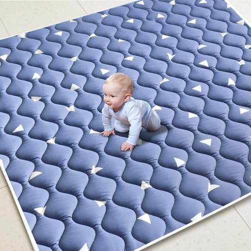 Image of Premium Foam Baby Play Mat for Floor, 50x50 Playpen Mat, Thicken One-Piece Crawling Mat, Non-Slip Cushioned Baby Playmats for Infants, Babies, Toddlers, Play & Tummy Time