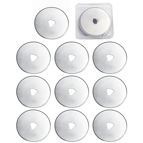 Rueda de Rodillo de retales Segura, Cuchillo Redondo, Cuchillo for Cortar Tela, Papel de Cuero, Telas artesanales, Cortador rotativo, Costura Artesanal, 45mm (Color : 10pcs)