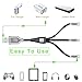 Multi USB Cable,COO 3 in 1 USB Cable Charging Connector Adaptor Plastic Aluminum Alloy 2.4A Lightning/Type-C/Micro USB Cord for iPhone5/6/6s/7/7+/8+, Samsung, Huawei Android More (1.2m/4ft) (Black)