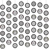 Sinload 8 Pieces Race Car Party Decorations Wheel Tire Garland Banners Car Tyre Paper...