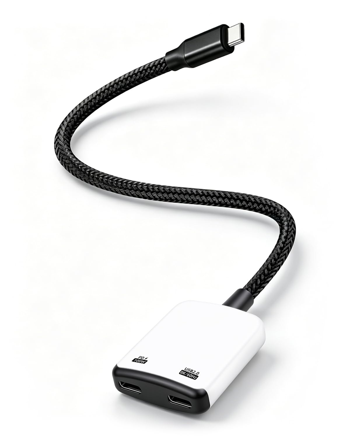 GELRHONR Adapter do okularów USB C na AR, koncentrator szybkiego ładowania PD 100 W, ładowanie i odtwarzanie, wyjście wideo 8K przy 60 Hz, do gier ręcznych, okularów AR, laptopów, tabletów