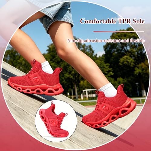 Image of VITUOFLY Boys Girls Sneakers Kids Mesh Lightweight Running Tennis Shoes