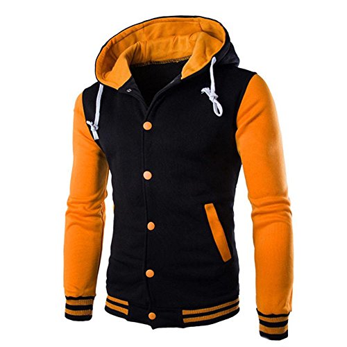 JiaMeng Hombres Chaqueta Primavera otoño e Invierno Algodón Abrigo Chaqueta Outwear Sweater...