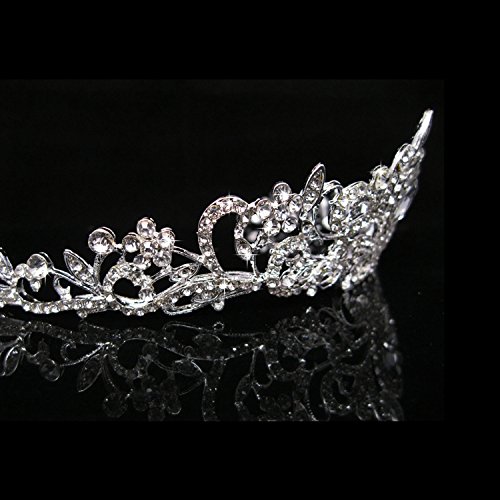 Tiara a corona per capelli con brillanti e
