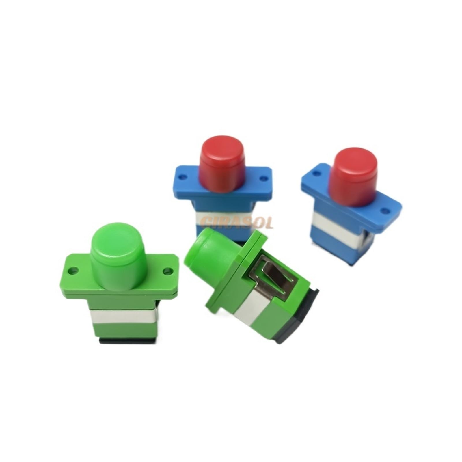 Adaptador de fibra óptica FC-SC UPC/conector de brida simple (10 piezas)(10PCS UPC blue)