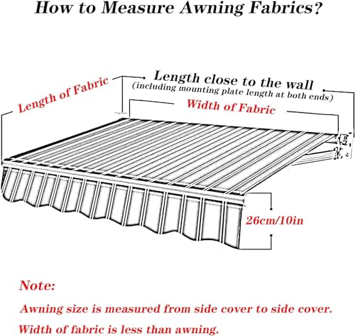 Lona cubierta de toldo de alta resistencia e impermeable de poliéster para patio 4m 6