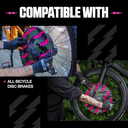 Muc-Off Housses Frein à Disque Motif Camouflage, Lot de 2 - Protections pour Frein à Disque de Vélo en Néoprène Lavable - Protège des Projections et des Dégâts en Déplacement – vue 4