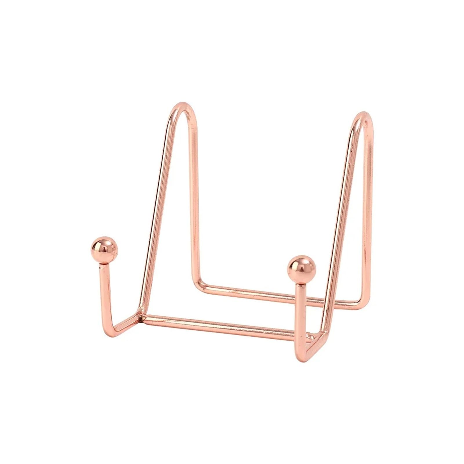 Xiehya Rose Gold 12Pcs Iron Bowl Storage Rack Book Photo Pedestal Display Plate Dish Holder Picture Stand Frame Home Decorative Tabletop Art For Home(Rose Gold)