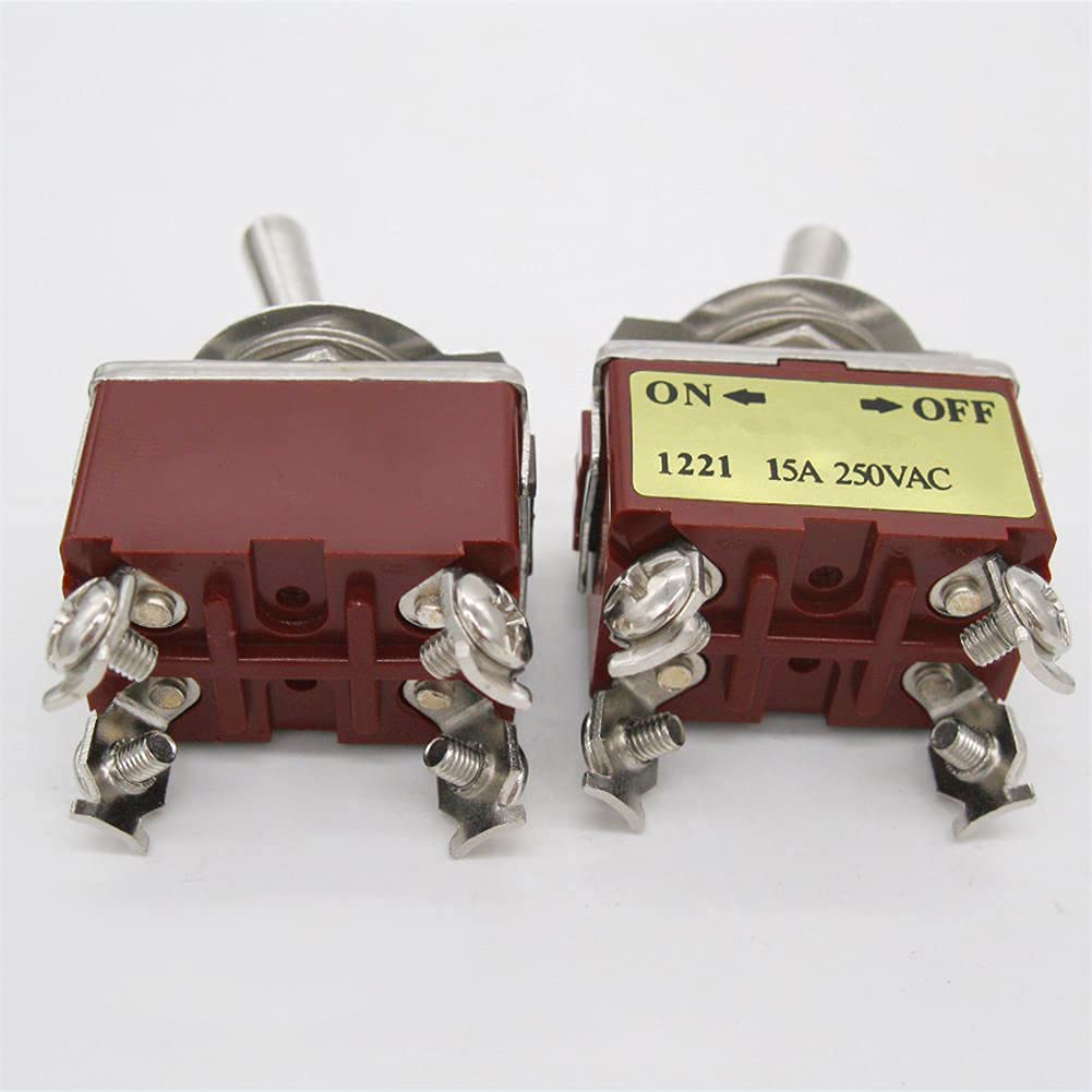 Kippschalter, 3 Stück, robust, 15 A, 250 V, 20 A, 125 V, DPST, 4-poliger EIN/Aus-Schalter