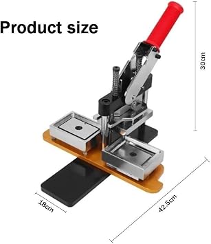 Square Fridge Magnets Badge Maker Machine 100pcs /53 x 80mm,Photo Magnet Machine, DIY Fridge Magnets Pin Maker Machine, Button Badge Maker with Fridge Magnets Cutter