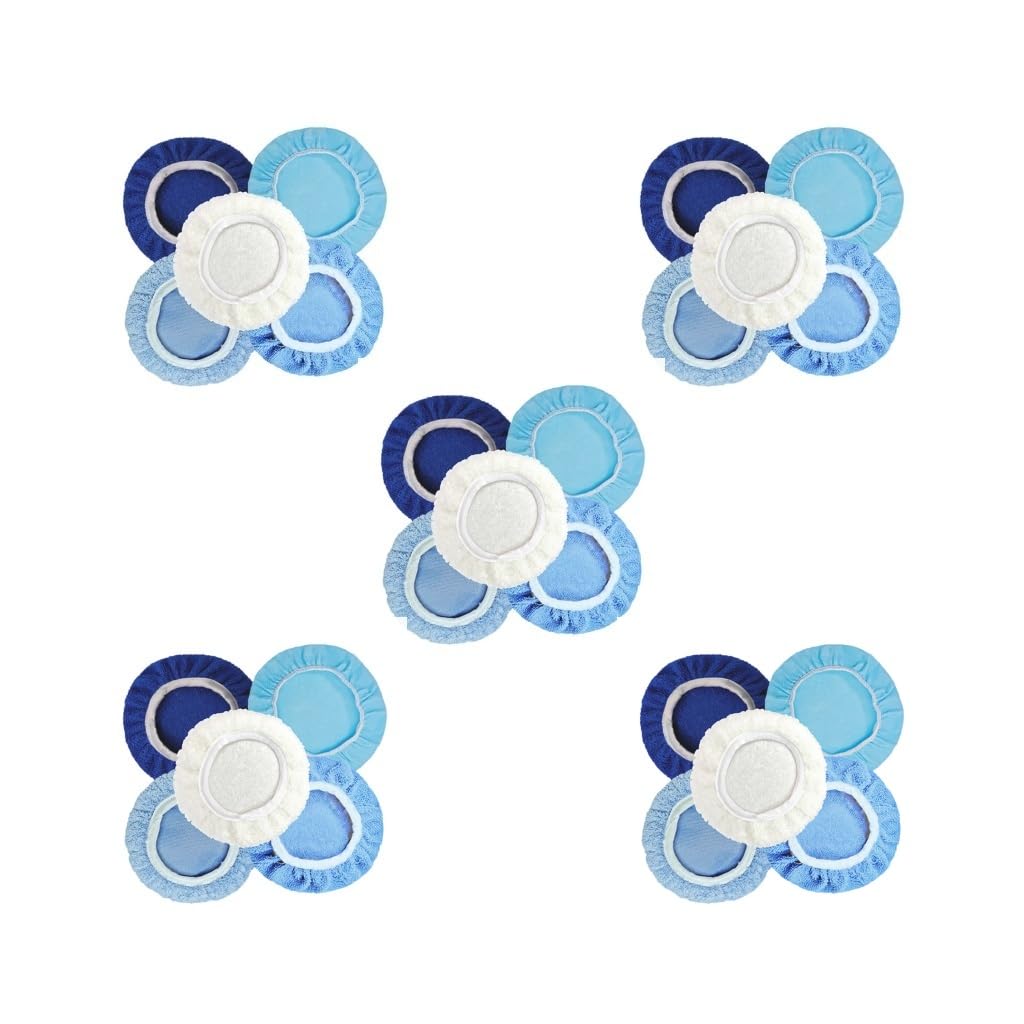 5 x Auto-Exzenterschleifer-Polierpads aus Mikrofaser zum Wachsen und Versiegeln von Glasuren, 7–8 Zoll, 7–8 Zoll (5er-Set (7 8 Zoll))