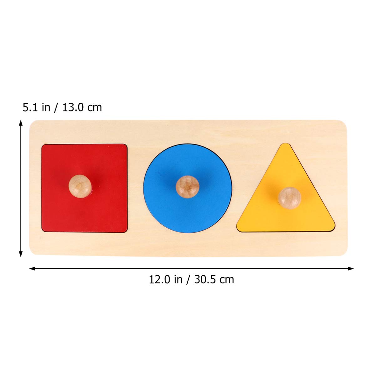 Montessori Puzzle géométrique à emboîter Jouet en bois 30,5 x 10,9 x 3,5 cm Jouet éducatif développement précoce