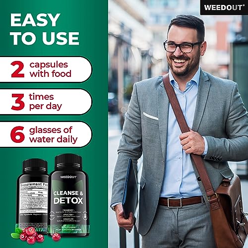 WEEDOUT Total Cleanse Detox Pills - Full Body Cleanser Detox - Fast Toxin Rid - Natural Liver Detox Cleanse & Repair - Urinary Tract Cleanse with Milk Thistle - Made in USA, 60 Capsules - Image 4