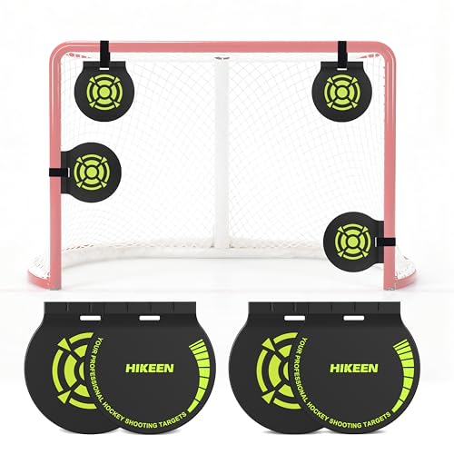 Hikeen Heavy Duty Magnetic Hockey Shooting Targets-7.9 Accuracy Trainers Hockey Targets with Hanging Rope for Hockey & Lacrosse Nets(4 Packs)