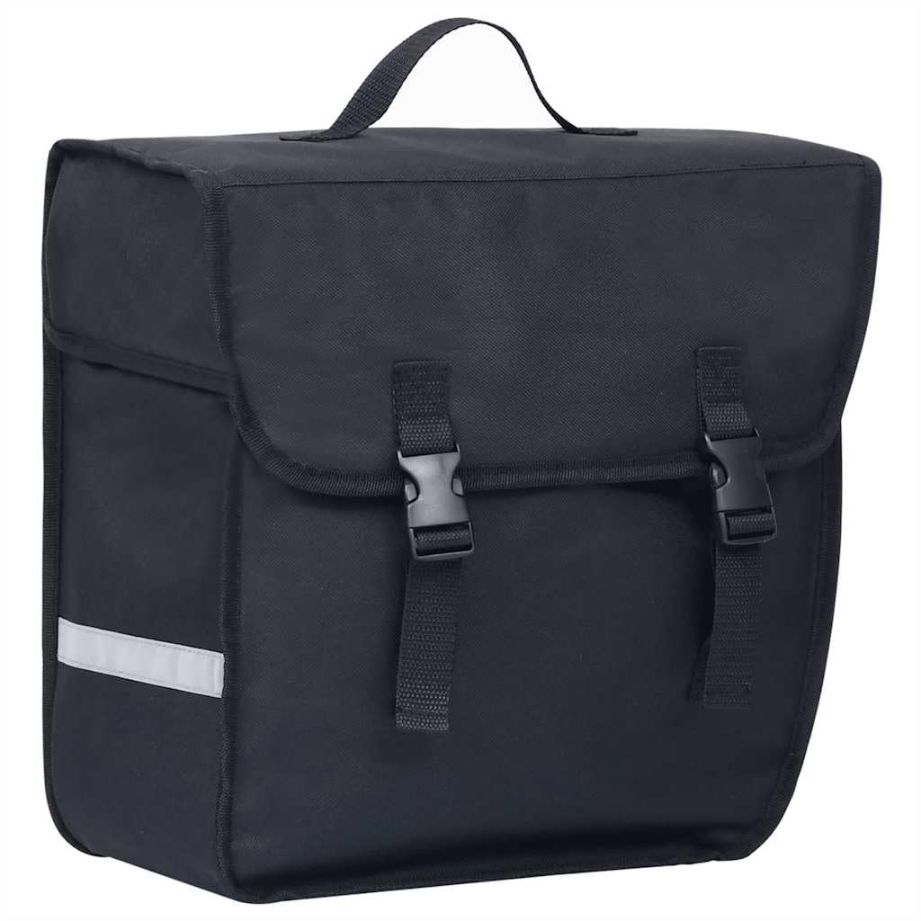 vidaXL Single Bike Pannier Bag, 21 L, 34x18x30 cm, 600D Polyester & PVC, Waterproof, Rear Seat Rack, Hooks & Elastic Strap, Bicycle Storage Bag, Outdoor Cycling Storage, Black