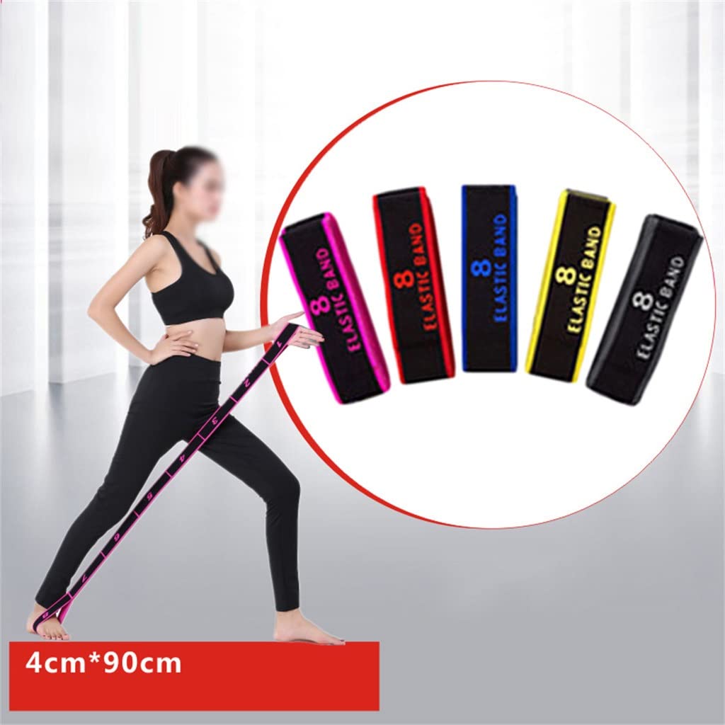 Cinturón de Tira de Yoga poliesterlatex elástico Bucle de Banda de Estiramiento Pilates de Yoga Gimnasia Bandas de Resistencia al Ejercicio de Fitness