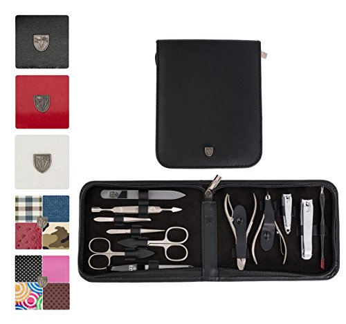 3 Swords Germany - brand quality 12 piece manicure pedicure grooming kit set for professional finger & toe nail care...