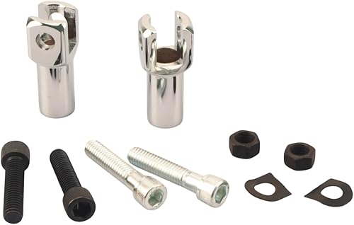 Miniatura 10 de Kit de horquilla de soporte de pie de pasajero compatible con Harley Davidson Softail 2000-2006 (negro)