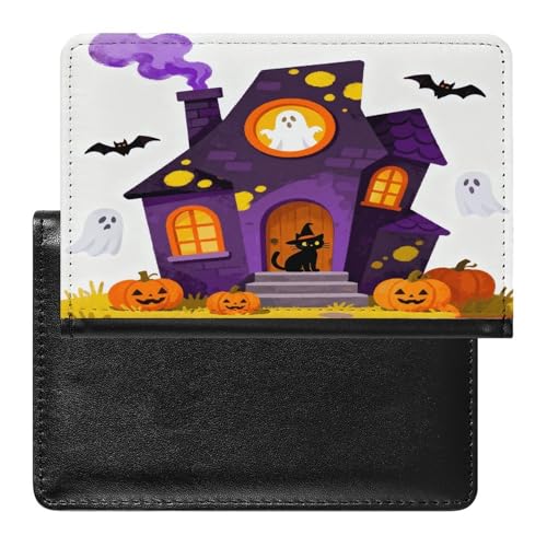 Étui passeport Haunted Mansion en cuir avec blocage RFID pour voyage