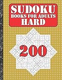 Sudoku books for adults hard: 200 Sudokus from hard with solutions for adults Gifts Sudoku hard book Lover adults ,kids