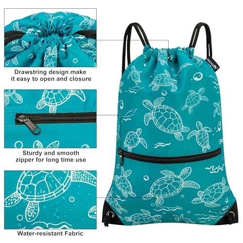 Image of HOLYLUCK Drawstring Backpack Bag Sport Gym Sackpack