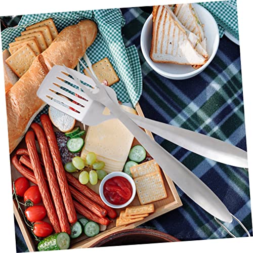 Set de 2 utensilios parrilleros acero inoxidable y plástico miniatura 4