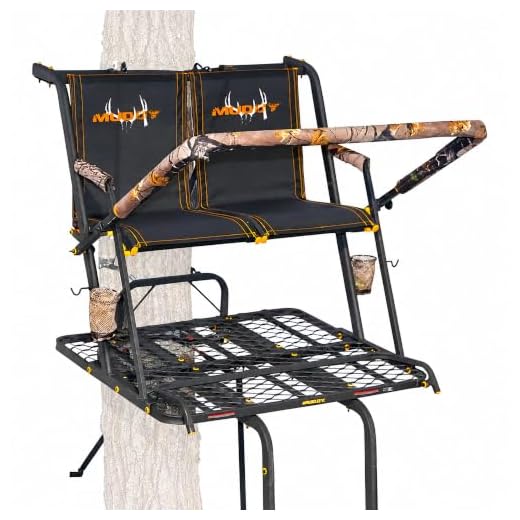 Muddy Nexus XTL (Extremely Tough) Steel Double Tree/Ladder Stand for Big Game/Shooting/Hunting with Hercules System