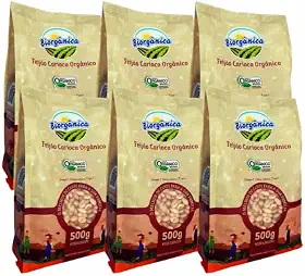 Kit 6X: Feijão Carioca Orgânico Biorgânica 500g