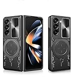 Capa para celular Samsung Galaxy Z Fold 5 / Z Fold5 Capinha à prova de choque - suporte para anel - Preto