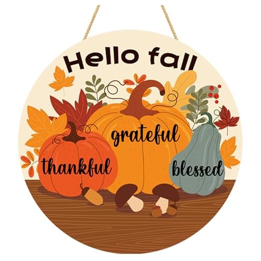 Thanksgiving Decorations - Welcome Sign for Front Door,Rustic Round Wood Wreaths for Outdoor,Maple Leaves Garland Porch Decor for Thanksgiving Friendsgiving - Fall Decor for Room Kitchen Wall