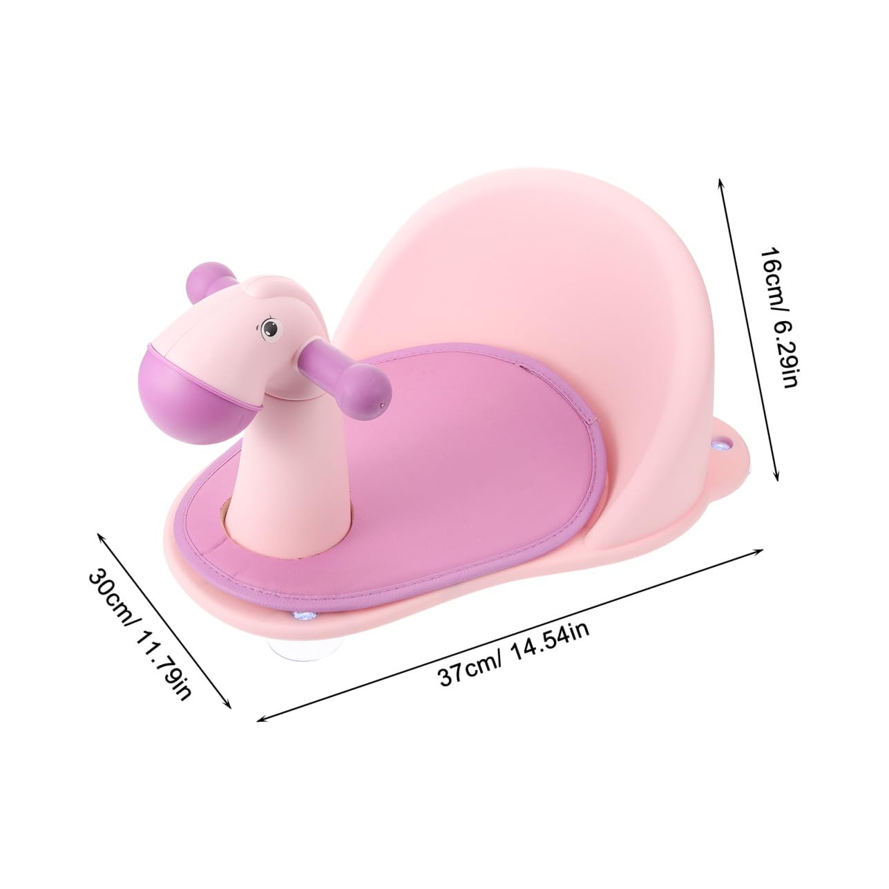ORFOFE Babysitz Badewanne Monate Rutschfester Junge Mädchen Duschstuhl mit Rückenlehne und Tierdesign Pferd für Sicheres Baden und Entspannte Eltern junge Mädchen