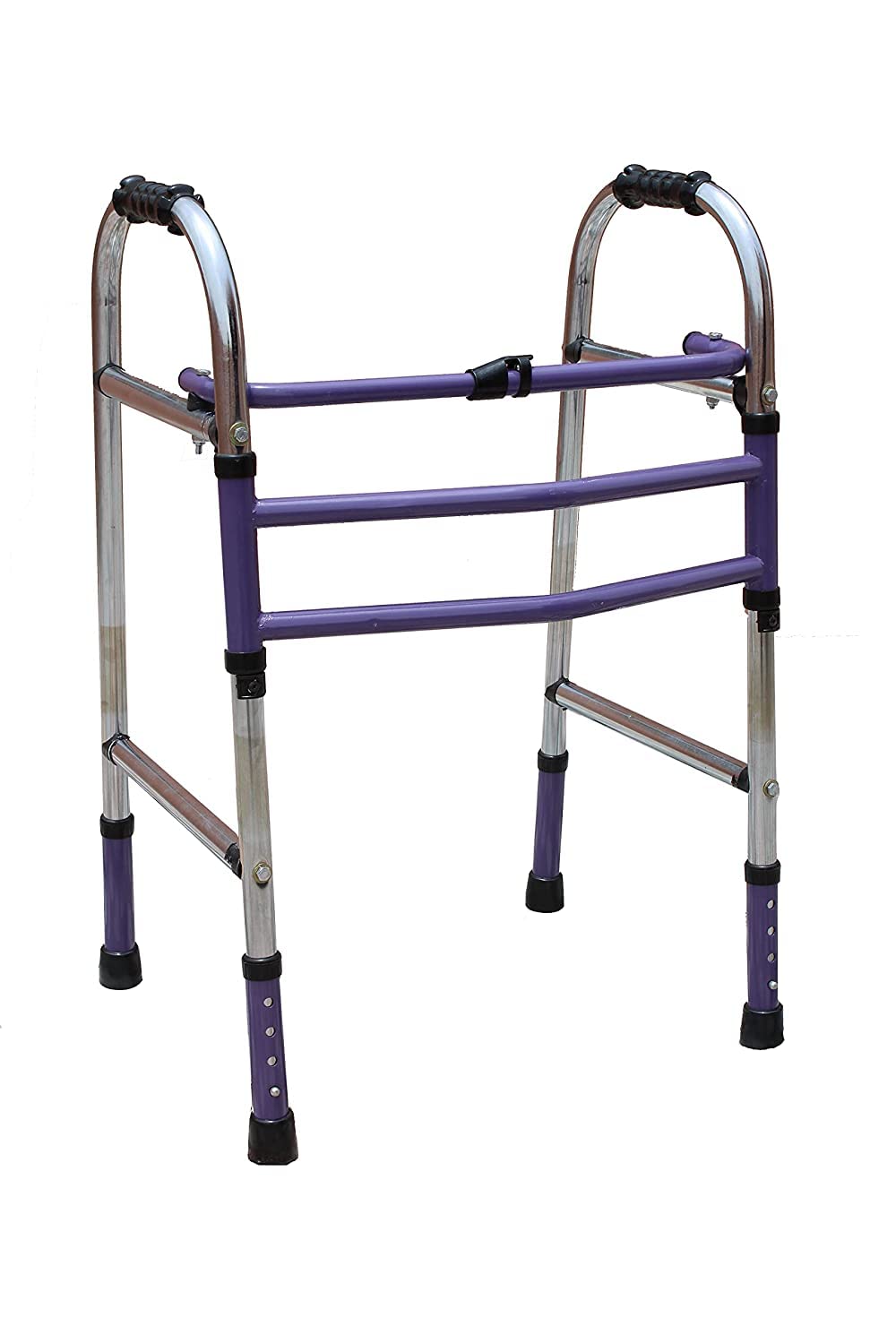 Kds Surgical Black And Steel Height Adjustable Foldable Patient And Adults Walking Stick Walker