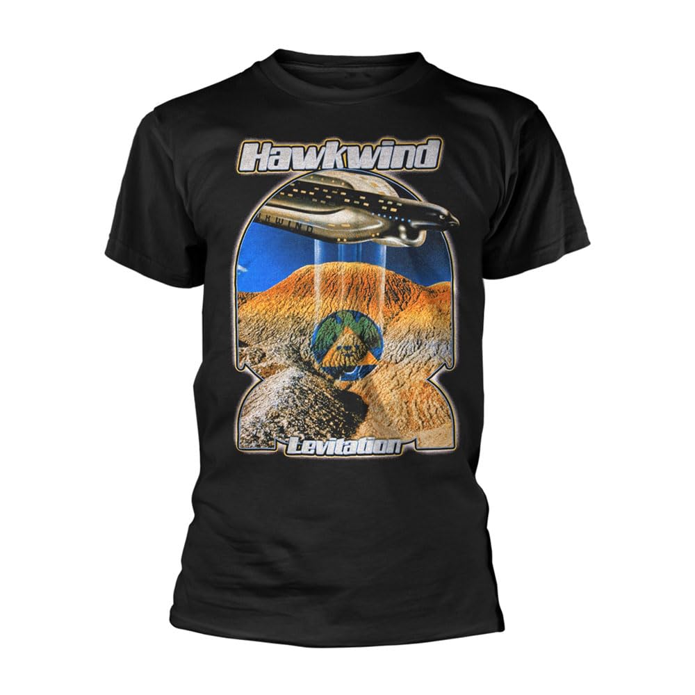Plastichead Hawkwind Levitation Band Logo T Shirt L Black