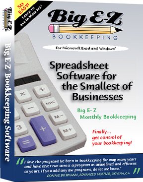 Big E-Z Monthly Bookkeeping For Microsoft Excel [Old Version] #TOP25