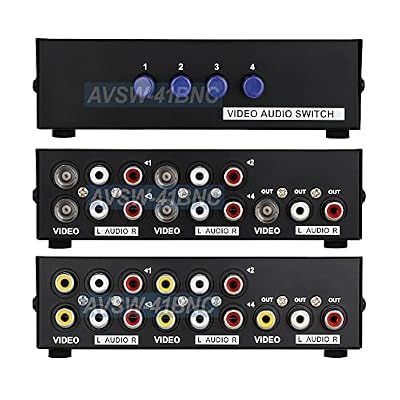 4 in 1 Out Composite BNC RCA Video Audio Switch