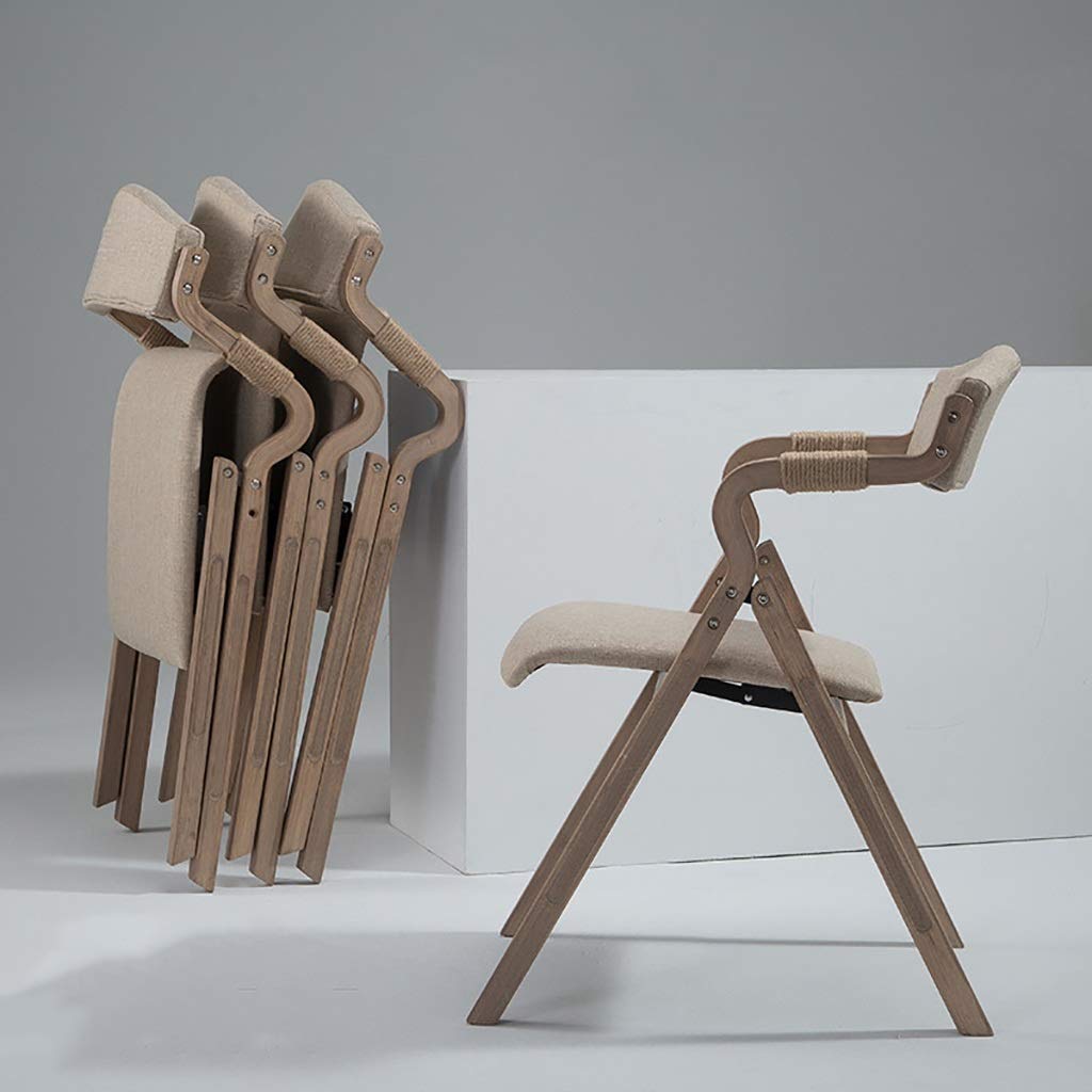Amazon｜Modern Dining Chair Bent wood upholstered fabric folding