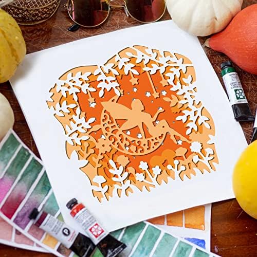 GLOBLELAND 3Pcs Fairy Tale Frame Cutting Dies Metal Fairy Plants Embossing Stencils Die Cuts for Paper Card Making Decoration DIY Scrapbooking Album Craft Decor