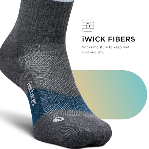 Image of Feetures Trail Max Cushion Mini Crew Sock - Hiking Socks for Men & Women