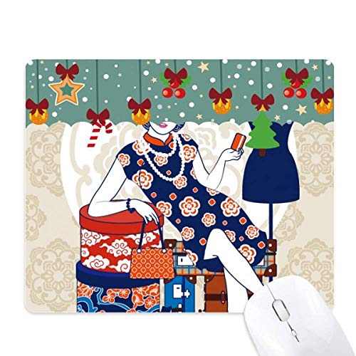 Tapis de Noël culture chinoise blanc pour sublimer votre espace informatique de fête