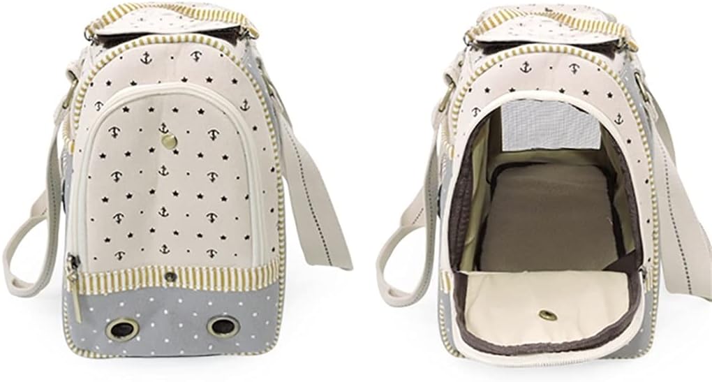 Pet Carrier Pet Bag Foldable Cat Dog Carrier Bag Soft Sided Pet Supplies Canvas Outing Bag Outdoor Camping Small Animals Travel Bag (Color : Grey)